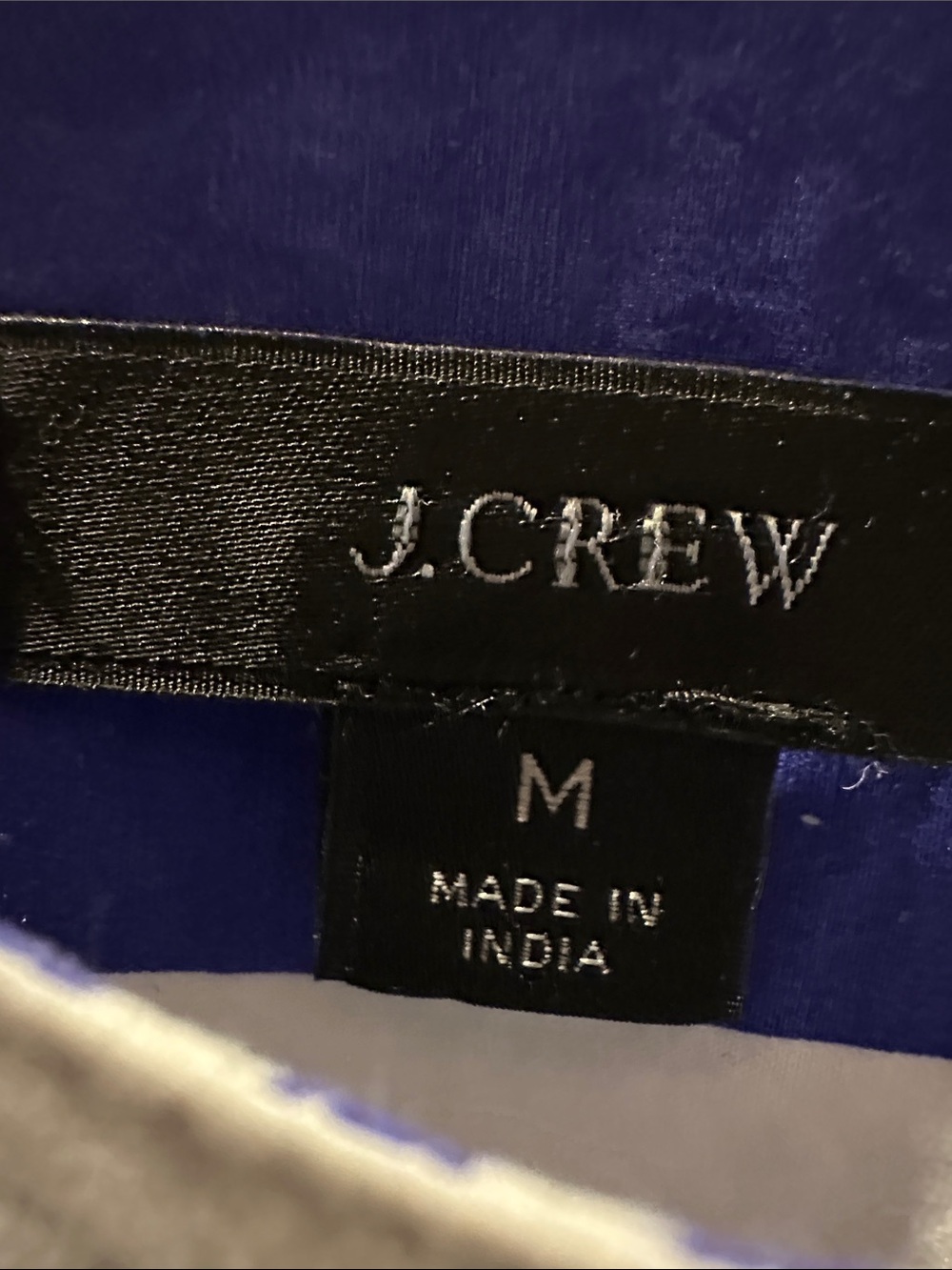 J. Crew Royal Blue Top with Black Trim - Picture 2 of 3